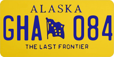 AK license plate GHA084