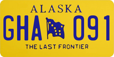 AK license plate GHA091
