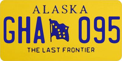 AK license plate GHA095