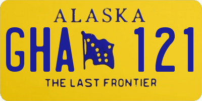 AK license plate GHA121