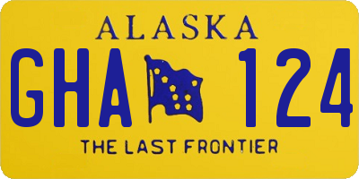 AK license plate GHA124