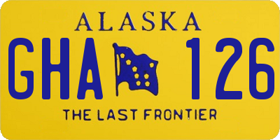 AK license plate GHA126