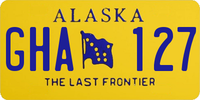AK license plate GHA127