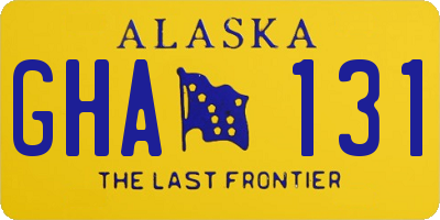 AK license plate GHA131