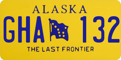 AK license plate GHA132