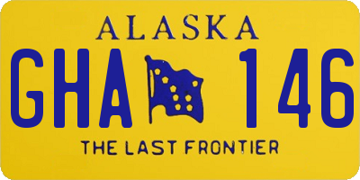 AK license plate GHA146