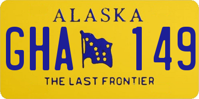 AK license plate GHA149