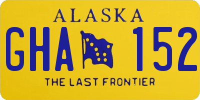 AK license plate GHA152