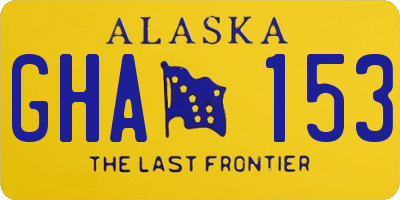 AK license plate GHA153