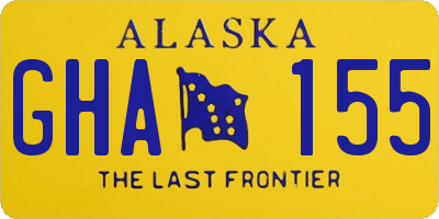 AK license plate GHA155