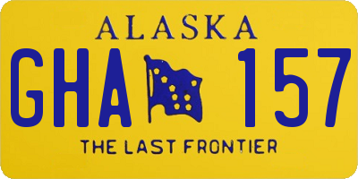 AK license plate GHA157