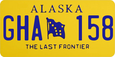 AK license plate GHA158