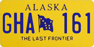 AK license plate GHA161