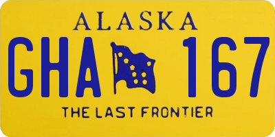 AK license plate GHA167