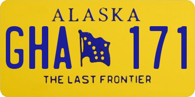 AK license plate GHA171