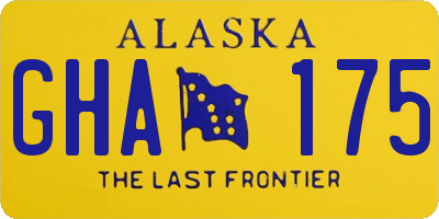 AK license plate GHA175