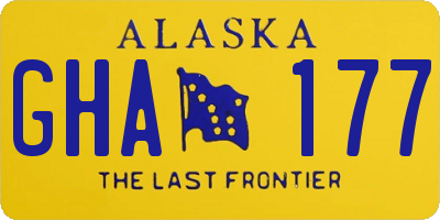 AK license plate GHA177