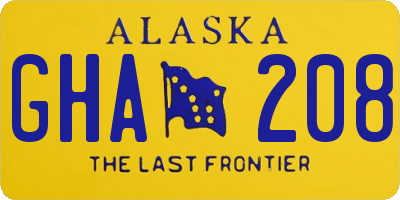 AK license plate GHA208