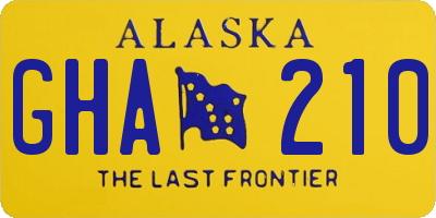 AK license plate GHA210