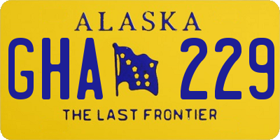 AK license plate GHA229