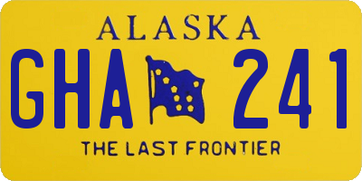 AK license plate GHA241