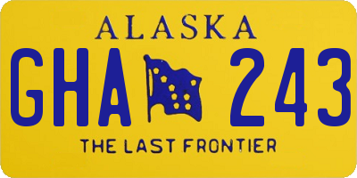 AK license plate GHA243