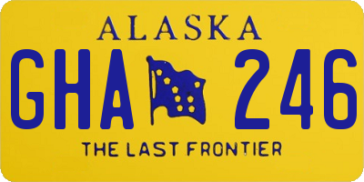 AK license plate GHA246