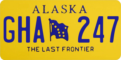 AK license plate GHA247