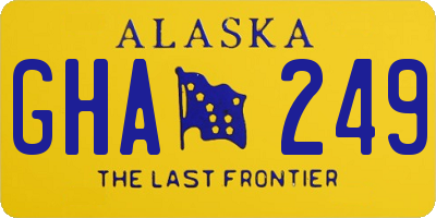 AK license plate GHA249