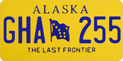 AK license plate GHA255