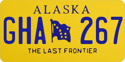 AK license plate GHA267