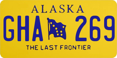 AK license plate GHA269
