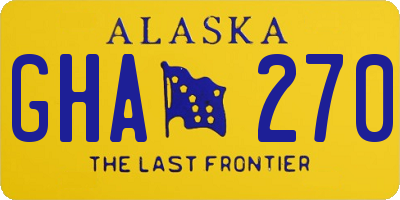 AK license plate GHA270