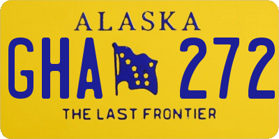 AK license plate GHA272