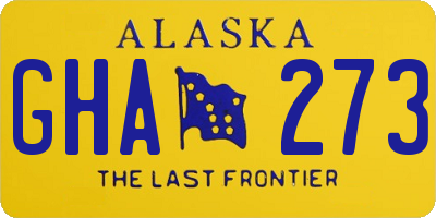 AK license plate GHA273