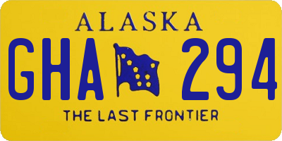 AK license plate GHA294