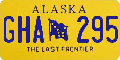 AK license plate GHA295