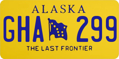 AK license plate GHA299