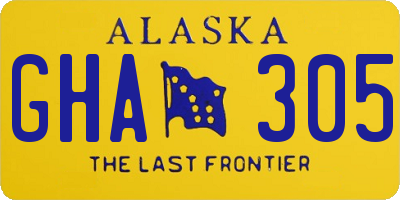 AK license plate GHA305