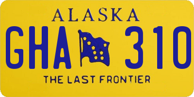 AK license plate GHA310