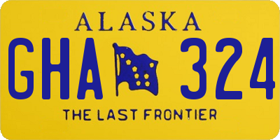 AK license plate GHA324