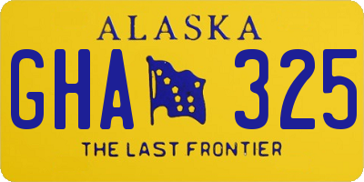 AK license plate GHA325