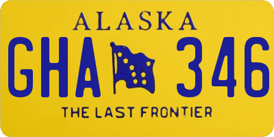 AK license plate GHA346