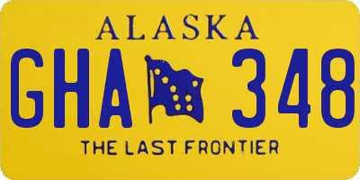 AK license plate GHA348