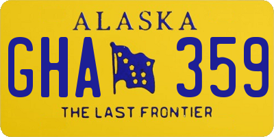 AK license plate GHA359