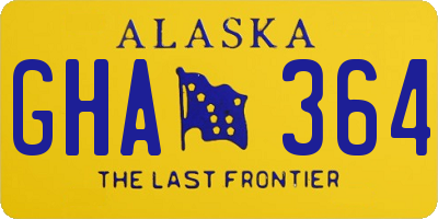 AK license plate GHA364