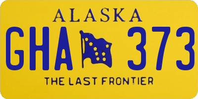 AK license plate GHA373