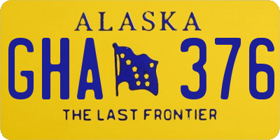 AK license plate GHA376
