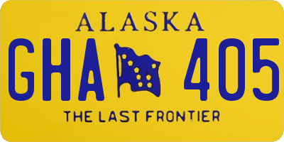 AK license plate GHA405