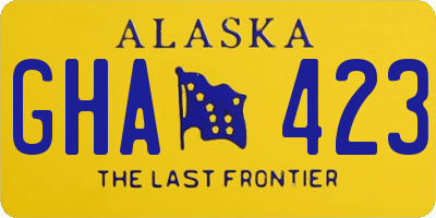 AK license plate GHA423